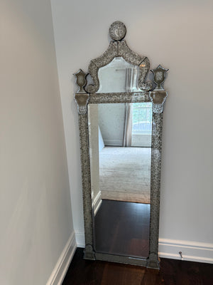 Restoration Hardware 19th C. Baroque Ravenna Etched Leaner Mirror (*retail $2,600)