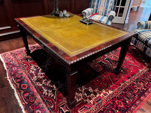 Antique Leather Top Executive Desk