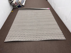 Grey & White Honeycomb Area Rug, 7x9