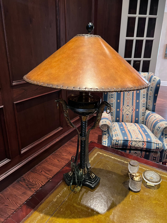 Maitland Smith, Stone and Brass Table Lamp
