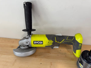 Ryobi P4221 18V ONE+ 4-1/2-Inch Cordless Angle Grinder with 9Ah Battery