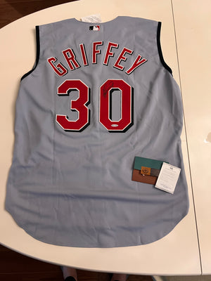 Authentic Signed Ken Griffey Jr Cincinnati Red Jersey (with COA)
