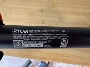 Ryobi RY40204 40-Volt Lithium-Ion Cordless String Trimmer with 4Ah Battery + Charger