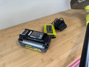 Ryobi RY40204 40-Volt Lithium-Ion Cordless String Trimmer with 4Ah Battery + Charger