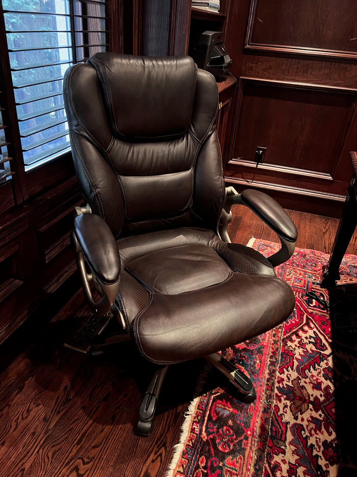 'Lane' Brown Bonded Leather Executive Office Chair