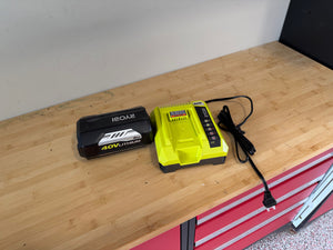 Ryobi RY40402 155 mph 300 CFM 40-Volt Lithium-ion Cordless Jet Fan Blower with 5Ah Battery + Charger