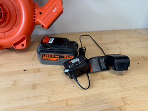Black & Decker LSW20 20-volt Max 120-CFM 120-MPH Handheld Cordless Electric Leaf Blower with 4.0AH Battery + Charger