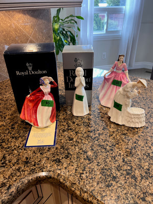 4 Royal Doulton Figurines Lot (2 with boxes)