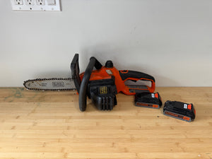 Black & Decker LCS1020 20V MAX Lithium-Ion Cordless 10-inch Chainsaw with 2 2.0Ah Batteries + Charger (*charger not shown in pictures)