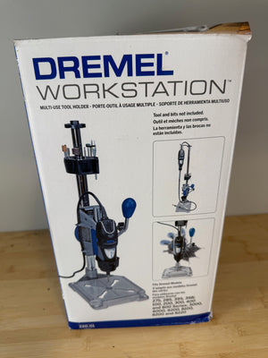 BRAND NEW Dremel 220-01 WorkStation- Small Drill Press, Rotary Tool Holder and Flex Shaft Holder