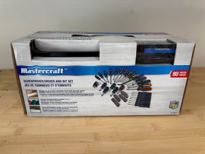 BRAND NEW Mastercraft Screwdriver/Driver and Bit Set, 80pc