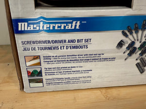 BRAND NEW Mastercraft Screwdriver/Driver and Bit Set, 80pc