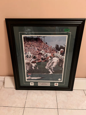 Autographed Joe Namath "Broadway", Superbowl III Champion Frame
