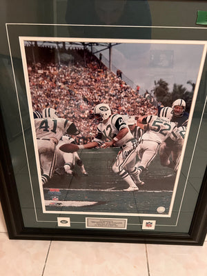 Autographed Joe Namath "Broadway", Superbowl III Champion Frame