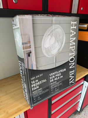 BRAND NEW Hampton Bay 16" in Pedestal Fan