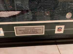 Autographed Joe Namath "Broadway", Superbowl III Champion Frame