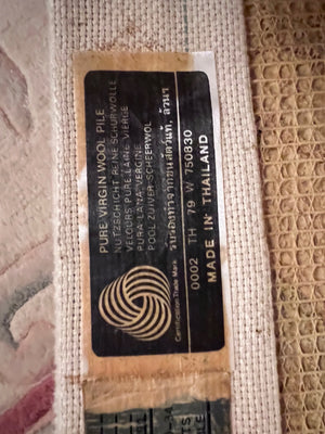 100% Virgin Wool Pile Rug, Made in Thailand
