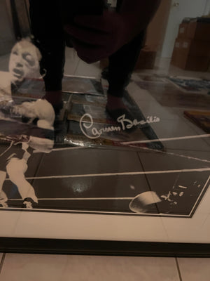 Autographed Carmen Basilio Frame (with COA)