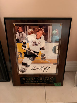 Autographed Wayne Gretzky Los Angeles Kings Photo Plaque