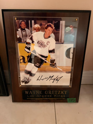 Autographed Wayne Gretzky Los Angeles Kings Photo Plaque