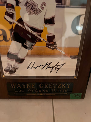 Autographed Wayne Gretzky Los Angeles Kings Photo Plaque