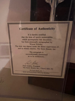 Autographed Wayne Gretzky 1980's Athlete of the Decade, Limited Edition 680/1500 (with COA)