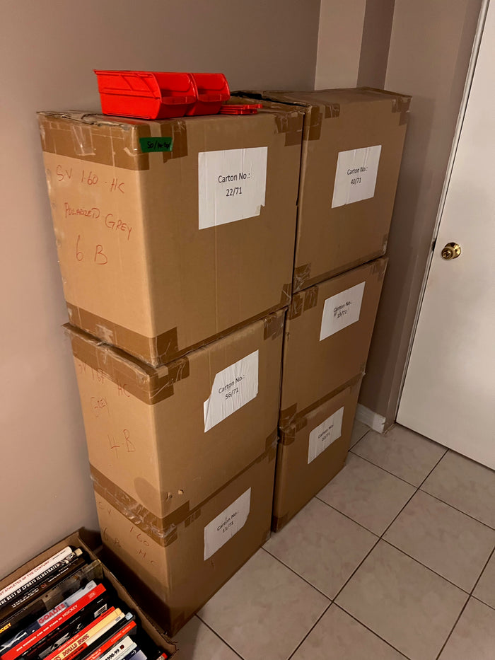 Large Lot of Zag Hanging Stackable Storage Bins (*each box is full, exact quantity unsure)