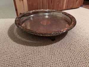 Silver Plated Round Footed Tray
