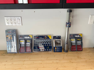 BRAND NEW Bosch Accessories Lot (*includes brand new rotary hammer core bit retail $200 alone)