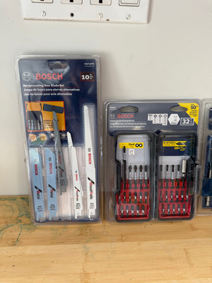 BRAND NEW Bosch Accessories Lot (*includes brand new rotary hammer core bit retail $200 alone)