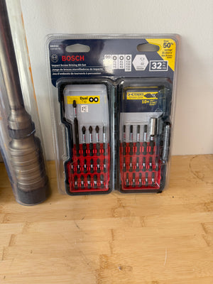 BRAND NEW Bosch Accessories Lot (*includes brand new rotary hammer core bit retail $200 alone)