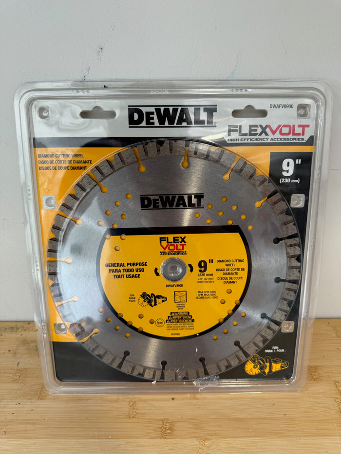 BRAND NEW DeWalt DWAFV8900 EG DIAMOND CUTTING BLADE 9-inch X 7/8-inch