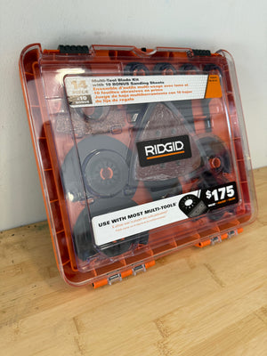 BRAND NEW Rigid 14 Piece Multi-Tool Blade Kit with 10 Bonus Sanding Sheets
