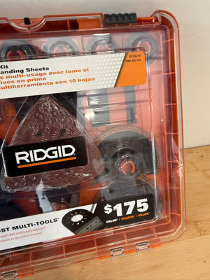 BRAND NEW Rigid 14 Piece Multi-Tool Blade Kit with 10 Bonus Sanding Sheets