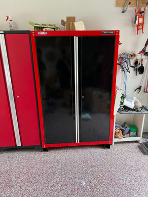 CRAFTSMAN S2000 Series 48-Inch Steel Freestanding Garage Storage Tool Cabinet, Red and Black # 1