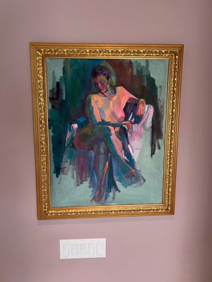 Original Framed Painting, Nude by V. Felsen
