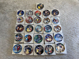 26 Disney Collector Plates Lot, in Original Boxes with Certificates