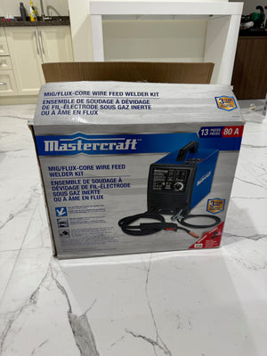 BRAND NEW Mastercraft 120V Flux Core/MIG Wire Feed Welder Kit