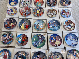 26 Disney Collector Plates Lot, in Original Boxes with Certificates