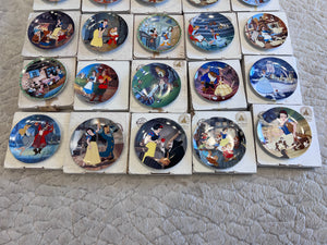 26 Disney Collector Plates Lot, in Original Boxes with Certificates