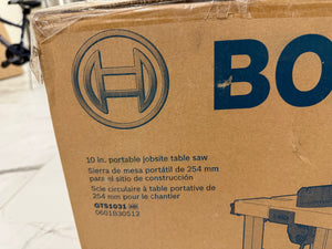 BRAND NEW Bosch GTS1031 10" in Portable Job Site Table Saw