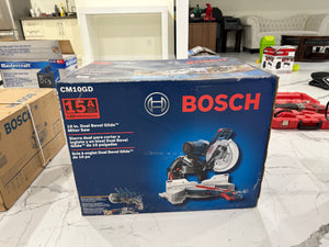 BRAND NEW Bosch CM10GD 15 Amp Corded 10 in. Dual-Bevel Sliding Glide Miter Saw with 60-Tooth Carbide Saw Blade