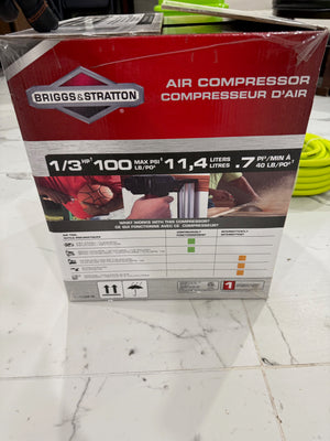 BRAND NEW Briggs & Stratton 3 Gallon 1/3HP Air Compressor