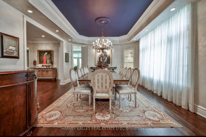 Beautiful Custom Double Pedestal Dining Table with 12 Chairs