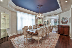 Beautiful Custom Double Pedestal Dining Table with 12 Chairs