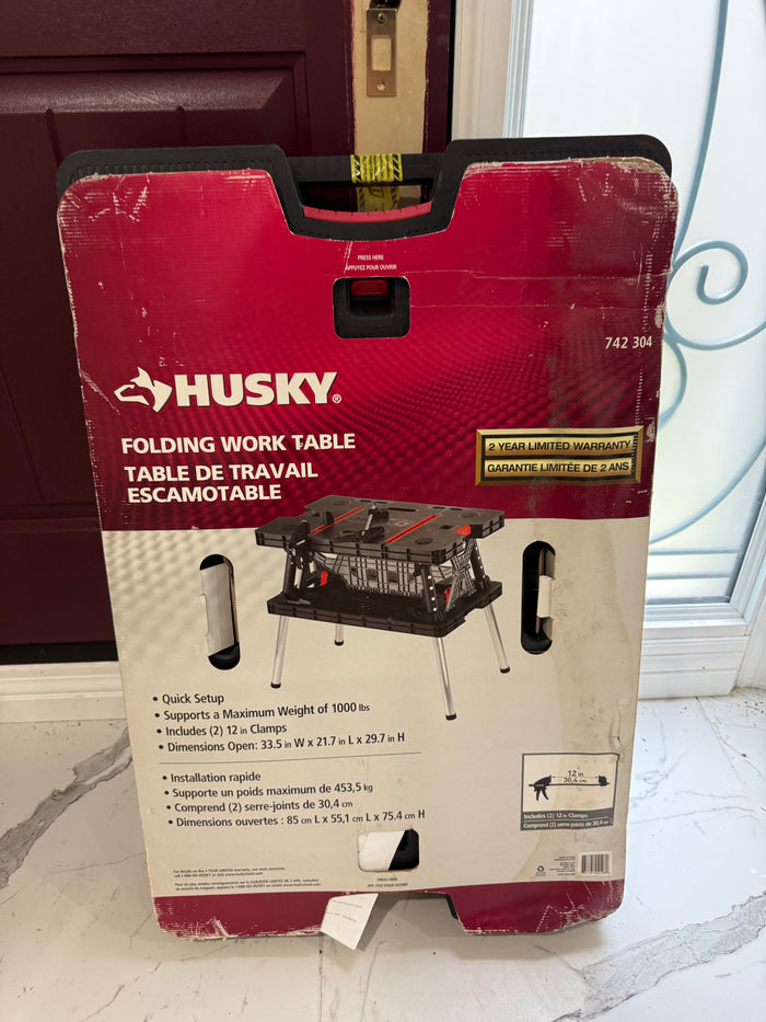 BRAND NEW Husky Folding Work Table