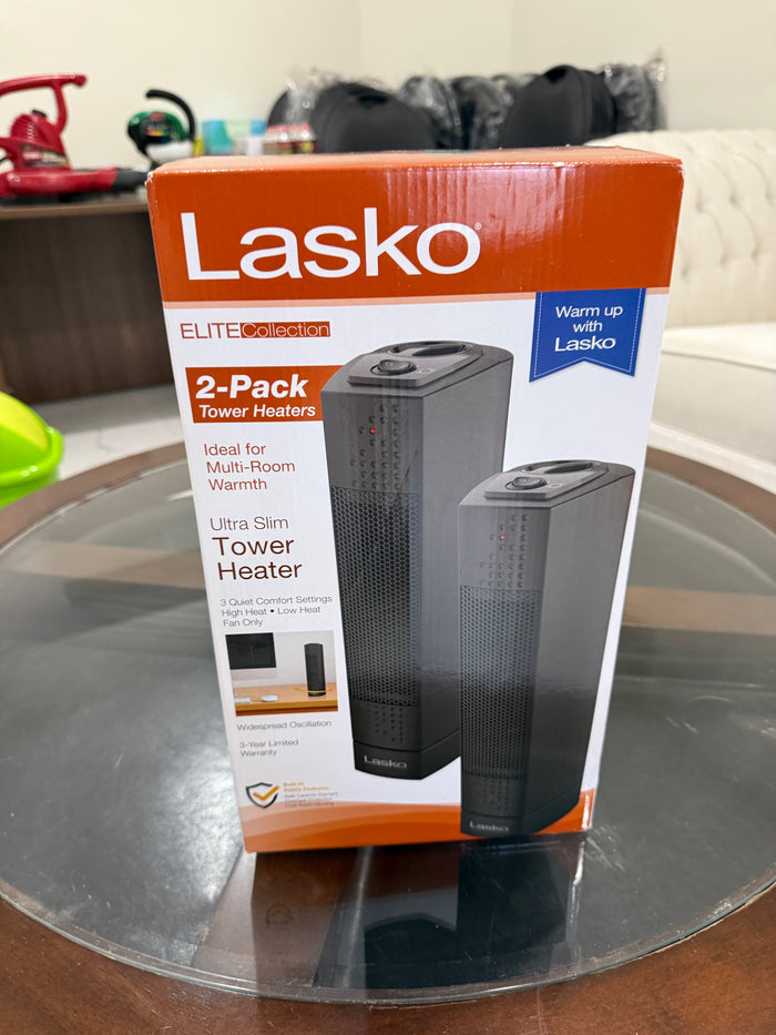 BRAND NEW Lasko Elite Collection 2-Pack Tower Heaters