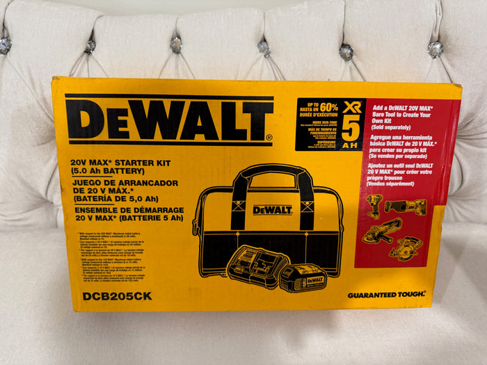BRAND NEW DEWALT 20V MAX Lithium-Ion 5.0Ah Battery with Charger and Bag (*2 available)
