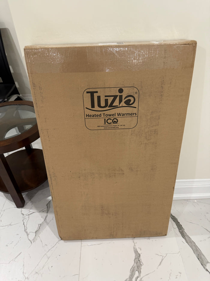 BRAND NEW TUZIO 15.5-INCHX25-INCH SAVOY HARDWIRE TOWEL WARMER, Chrome