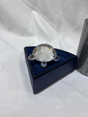 Swarovski Crystal 7632 NR 75 King Turtle, 3" wide